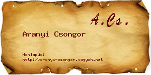 Aranyi Csongor névjegykártya