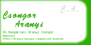 csongor aranyi business card